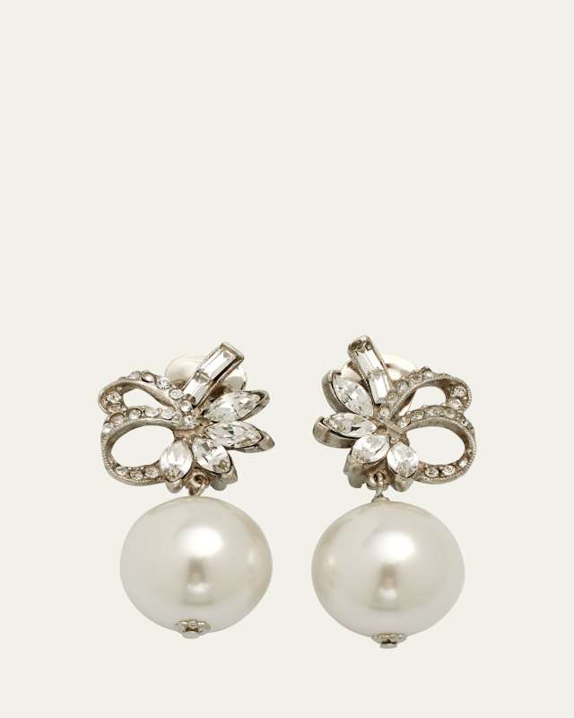 24k Gold Electroplated Silver Crystal Cluster Clip-On Earrings
